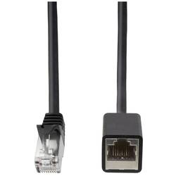 LogiLink CQX063S RJ45 síťové kabely, propojovací kabely CAT 6A S/FTP 3.00 m černá samozhášecí, bez halogenů, stínění pletivem 1 ks
