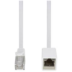 LogiLink CQX071S RJ45 síťové kabely, propojovací kabely CAT 6A S/FTP 5.00 m bílá samozhášecí, bez halogenů, stínění pletivem 1 ks