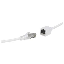 LogiLink CQX071S RJ45 síťové kabely, propojovací kabely CAT 6A S/FTP 5.00 m bílá samozhášecí, bez halogenů, stínění pletivem 1 ks