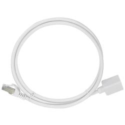 LogiLink CQX071S RJ45 síťové kabely, propojovací kabely CAT 6A S/FTP 5.00 m bílá samozhášecí, bez halogenů, stínění pletivem 1 ks