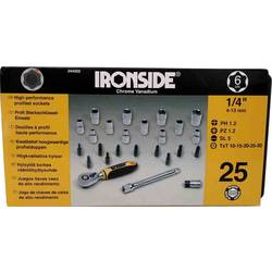 IRONSIDE sada nástrčných klíčů, 1/4 (6,3 mm), 244002