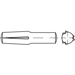 TOOLCRAFT TO-5437875 násuvný rýhovaný kolík 5 mm ocel 100 ks