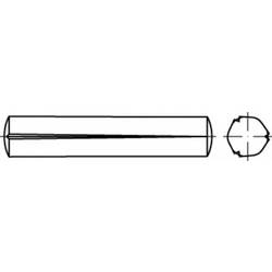 TOOLCRAFT TO-5438400 kuželový rýhovaný kolík 6 mm ocel 100 ks