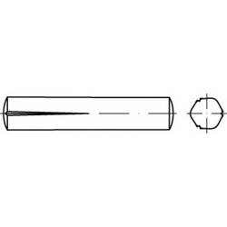 TOOLCRAFT TO-5438619 rýhovaný lícovaný kolík 3 mm ocel 250 ks