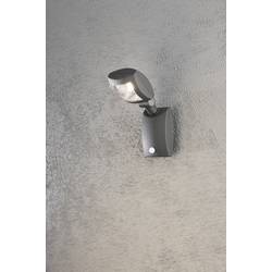 Konstsmide Latina Small 7937-370 venkovní nástěnné LED osvětlení s PIR detektorem Energetická třída (EEK2021): F (A - G) LED pevně vestavěné LED 3 W antracitová
