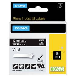 DYMO IND RHINO 1805435 vinyl Barva pásky: černá Barva písma:bílá 12 mm 5.5 m