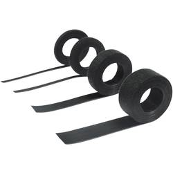 Hebotec 11-KE10002,5FRT pásek se suchým zipem, ke spojování, háčková a flaušová část, (d x š) 2500 mm x 10 mm, černá, 2.5 m