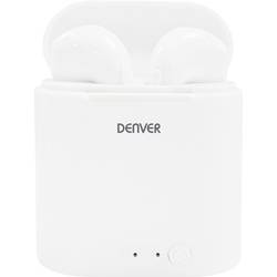 Denver TWQ-40 špuntová sluchátka (In Ear) Bluetooth® bílá Nabíjecí pouzdro