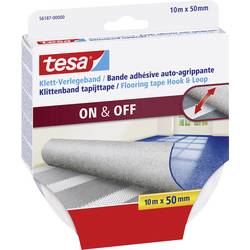 tesa podlahářská páska se suchým zipem, lepicí, (d x š) 10 m x 50 mm, bílá, 1 ks