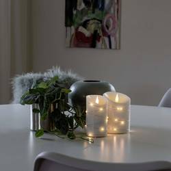 Konstsmide 1834-190 LED svíčka z vosku bílá teplá bílá (Ø x v) 75 mm x 135 mm s 3D efektem, se spínačem