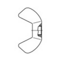 TOOLCRAFT 1060569 křídlová matice M6 88215 nerezová ocel A2 100 ks