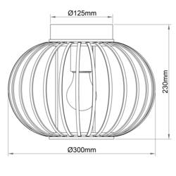 Brilliant 92859/09 Enca stropní svítidlo LED E27 60 W přírodní, černá