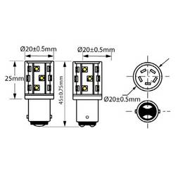 Barthelme 52190215 LED žárovka bílá BA15d 24 V/DC, 24 V/AC 42 lm