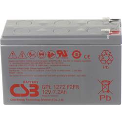 CSB Battery GPL 1272 GPL1272-F2FR olověný akumulátor 12 V 7.2 Ah olověný se skelným rounem (š x v x h) 151 x 98 x 65 mm plochý konektor 6,35 mm bezúdržbové,