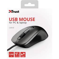 Trust CARVE myš USB optická černá 3 tlačítko 1200 dpi