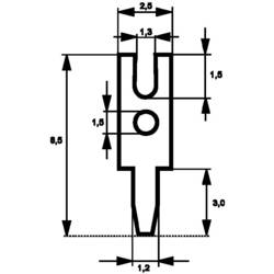 Vogt Verbindungstechnik 1002M.68 pájecí kolík Kontaktní plocha pocínovaný 100 ks (d x š) 8.5 mm x 2.5 mm