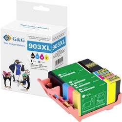 G&G Ink kompatibilní černá, azurová, purppurová, žlutá NH-R00903XLBKCMY-B1-REMAN-EU GP-H903XLBKCMY-4P