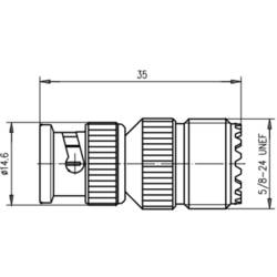 Telegärtner 100023668 100023668 koaxiální adaptér BNC zástrčka - UHF zásuvka 1 ks
