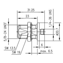 Telegärtner 100024188 100024188 koaxiální adaptér N zásuvka - SMA zásuvka 1 ks Piece