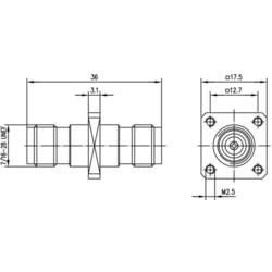 Telegärtner 100023831 100023831 BNC adaptér TNC zásuvka - TNC zásuvka 1 ks
