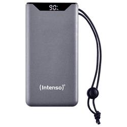 Intenso F10000 powerbanka Li-Pol, 10000 mAh, Quick Charge, Dodávka energie, USB-A, USB-C®, šedá, Indikátor stavu