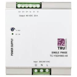 TRU COMPONENTS TC-13850172 síťový zdroj na DIN lištu 48 V/DC 20 A 960 W Počet výstupů:1 x Obsah 1 ks