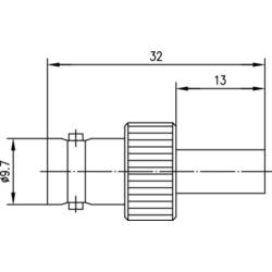 Telegärtner 100023563 100023563 BNC konektor zásuvka, rovná 75 Ω 1 ks