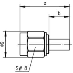 Telegärtner 100024600 100024600 SMA konektor zástrčka, rovná 50 Ω 1 ks