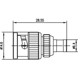 Telegärtner 100023687 100023687 koaxiální adaptér BNC zástrčka - SMB zásuvka 1 ks