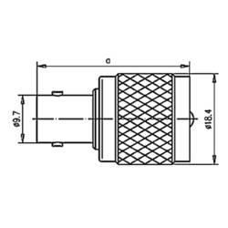 Telegärtner 100023666 100023666 koaxiální adaptér BNC zásuvka - UHF zástrčka 1 ks