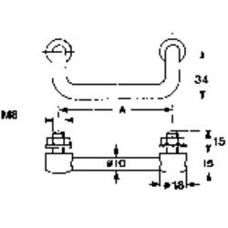 Mentor 3286.1003 rukojeť chrom (d x š x v) 118 x 34 x 10 mm 1 ks