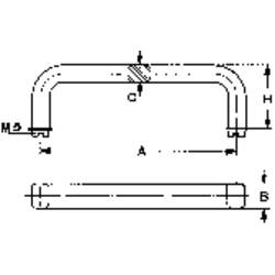 Mentor 277.2 rukojeť hliník (eloxovaný) (d x š x v) 88 x 12 x 8 mm 1 ks