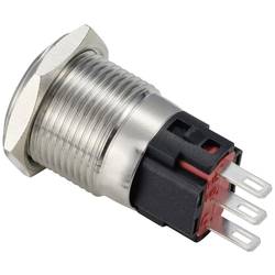 TRU COMPONENTS TC-12647484 tlačítkový spínač 250 V/AC 3 A 1x vyp/(zap) IP65 s aretací Mosaz, pochromovaná 1 ks