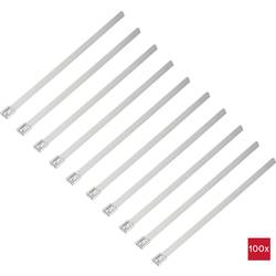 TRU COMPONENTS TC-12647580 Ocelové stahovací pásky 200 mm 7.9 mm AISI 304 100 ks