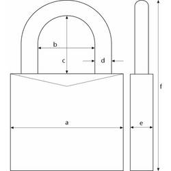 ABUS 80636 visací zámek 40 mm, mosaz