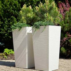 Siena Garden 590_05 Nádoba na rostliny plast bílá