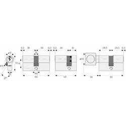 ABUS 598005 dvojitá profilová cylindrická vložka 40 / 40mm