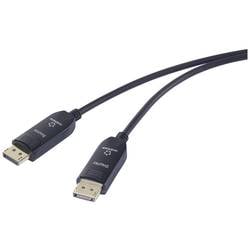 Renkforce optické vlákno / DisplayPort kabel Konektor DisplayPort, Konektor DisplayPort 30.00 m černá RF-6117772 8K UHD Kabel DisplayPort