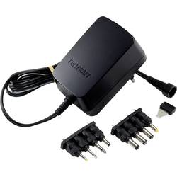 VOLTCRAFT VC-11258710 zásuvkový napájecí adaptér, nastavitelný, regulovatelné výstupní napětí, 3 V/DC, 4.5 V/DC, 5 V/DC, 6 V/DC, 7.5 V/DC, 9 V/DC, 12 V/DC,