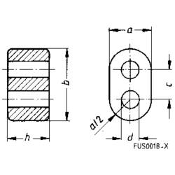 TDK B62152A1X1 B62152A1X1 feritové jádro - kroužek dvojité děrování Ø kabelu (max.) 3.4 mm (d x š x v) 14.5 x 8.5 x 14.5 mm 1 ks