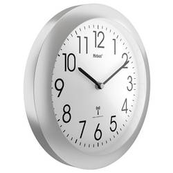 Mebus 52451 DCF nástěnné hodiny 25 cm x 40 mm, stříbrná