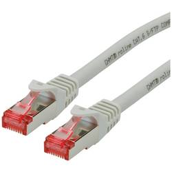Roline 21.15.2600 RJ45 síťové kabely, propojovací kabely CAT 6 S/FTP 0.50 m šedá dvoužilový stíněný, bez halogenů, samozhášecí 1 ks