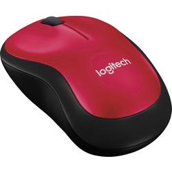 Logitech M185 optická myš, přenos bezdrátový, 3 tlačítko, 1000 dpi, červená