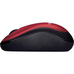 Logitech M185 optická myš, přenos bezdrátový, 3 tlačítko, 1000 dpi, červená
