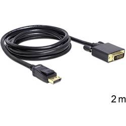 Delock DisplayPort / DVI kabelový adaptér Konektor DisplayPort, DVI-D 24+1pol. Zástrčka 2.00 m černá 82591 Kabel DisplayPort