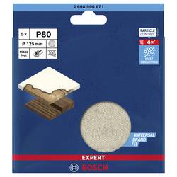 Bosch Accessories EXPERT M480 2608900671 brusná síť pro excentrickou brusku bez otvorů Zrnitost 80 (Ø) 125 mm 5 ks