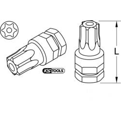 KS Tools 503.8201 503.8201 bit Torx TB 10 speciální ocel niklováno 1 ks