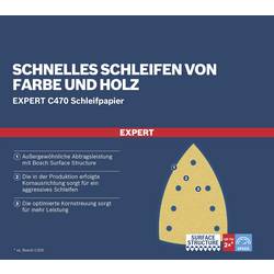 Bosch Accessories 2608901644 Brusný papír pro multifunkční brusku Zrnitost 180 (d x š) 150 mm x 100 mm 50 ks