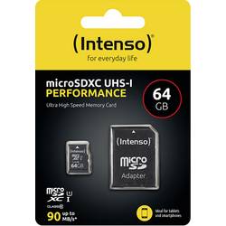 Intenso 64GB microSDXC Performance paměťová karta microSD 64 GB Class 10 UHS-I vodotěsné