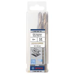 Bosch Accessories 2608588101 HSS-Co 5 kovový spirálový vrták 8.8 mm Celková délka 125 mm Cobalt DIN 338 válcová stopka 5 ks